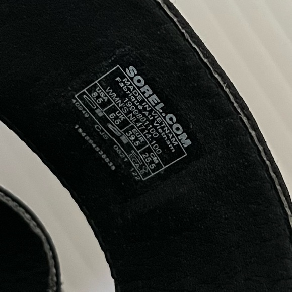 Sorel Black Roaming Slide Sandals - Picture 9 of 9